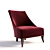 Modern Armless Slipper Chair by Crate and Barrel 3D model small image 3