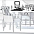 Elegant Living Room Set: Guinea Carver Chair, Perle Table, Noir Floor Lamp, Equinox Chandelier, Olivia Mirror 3D model small image 3