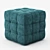 Modern Cube Pouf: 3ds max Compatible 3D model small image 1