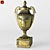 Elegant Bronze Floor Vase 3D model small image 1