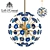 Agate Burst Chandelier: Blue Elegance 3D model small image 1