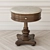 Sonoma Marble-Top Round Side Table | Wood Material 3D model small image 2