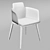 Tono Chair: Stylish Wooden Base & Felt Seat 3D model small image 3