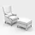 Elegant EGRET Wing Chair 3D model small image 3