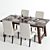 Pottery Barn Benchwright Dining Set 3D model small image 3