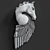 Majestic Pegasus Wall Sculpture 3D model small image 3