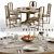 Premium Pottery Barn Dining Set 3D model small image 1