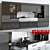 Stunning Scavolini Baccarat Kitchen - Sleek Black Design 3D model small image 1