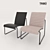 Elegant Arc Easy Chair 3D model small image 1