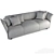 Elegant Tuareg 4-Sided Sofa 3D model small image 1