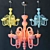 Art Deco Chandelier - St Luce 3D model small image 1