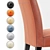 Lowe Persimmon Leather Side Chair: Sleek and Stylish Seating Solution 3D model small image 3