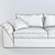 Zlatamebel Nieri 240 - Modern and Spacious Sofa 3D model small image 3