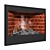 RealFlame 3D Electric Fireplace 3D model small image 1