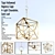 Antique Gold Tippi Cage Chandelier 3D model small image 1