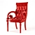 Elegant Versace Vanitas Armchair 3D model small image 2