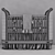 Distressed Linen Upholstered Crib 3D model small image 3