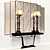 Contemporary Console Set with Mirror & Lamps 3D model small image 1