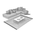 BoConcept Cenova Set: Sleek and Stylish Contemporary Living Collection 3D model small image 3
