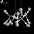 Favourite Electron 15: Black & White Metal Chandelier 3D model small image 1