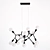 Favourite Electron 15: Black & White Metal Chandelier 3D model small image 2