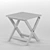Portable Wooden Folding Stool 3D model small image 2