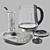 Sleek Stainless Electric Kettle 3D model small image 2