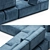 Soho Gamma Sofa: Sleek and Sophisticated 3D model small image 2