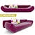 Vibrant Rainbow Sofa: Modern Elegance 3D model small image 1