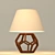 Organic Wood Table Lamp 3D model small image 1