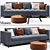  Elegant Minotti Quilted Sofa 3D model small image 1