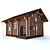 Natural Log House, 200mm Thick 3D model small image 1