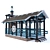 Wooden Gazebo with BBQ Pit 3D model small image 1