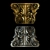 Golden Silver Pilaster Capital 3D model small image 1