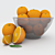 Citrus Delight: Bowl of Oranges 3D model small image 2