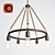 Anette 5-Light Loft Chandelier 3D model small image 1