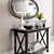 Stylish Console Set with Mirror & Lamp 3D model small image 3
