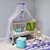 Baby Cot with Canopy & Mobile 3D model small image 1