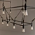 Industrial Black Metal and Glass Hanging Loft Lamp 3D model small image 2