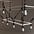 Industrial Black Metal and Glass Hanging Loft Lamp 3D model small image 3