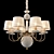 Gilded Elegance Crystal Chandelier 3D model small image 1