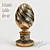 Islamic Gold Ayat-al-Kursi Egg: Sacred Arabic Charm 3D model small image 1