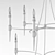 Elegant Black Chandelier: Danielli 3D model small image 3