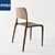 Sleek Resin Kitchen Chair 3D model small image 2