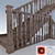 Title: Classic Oak Staircase 3D model small image 1