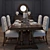 Elegant Dining Set & Stunning Table Lamp 3D model small image 1