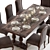 Elegant Pottery Barn Dining Set 3D model small image 3