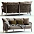 Modern Grey & Yellow Sofa Set 3D model small image 2