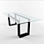 MILES Rectangular Glass Table 3D model small image 2