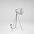 Modern Retro Tripod Chrome Table Lamp 3D model small image 3